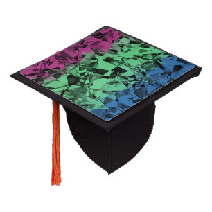 Toque De Diplômé Drapeau de fierté polysexuel groovy éclectique rét