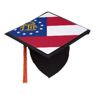Toque De Diplômé Drapeau de Géorgie, drapeau de l'Etat américain Gr