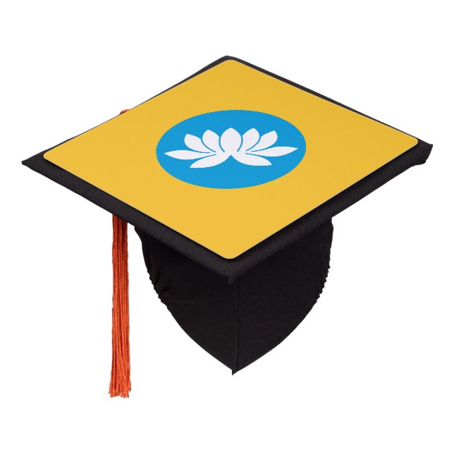 Toque De Diplômé Drapeau de Kalmoukie (Incliné)
