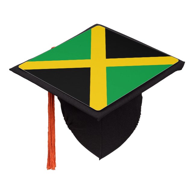 Toque De Diplômé Drapeau de la Jamaïque (Incliné)