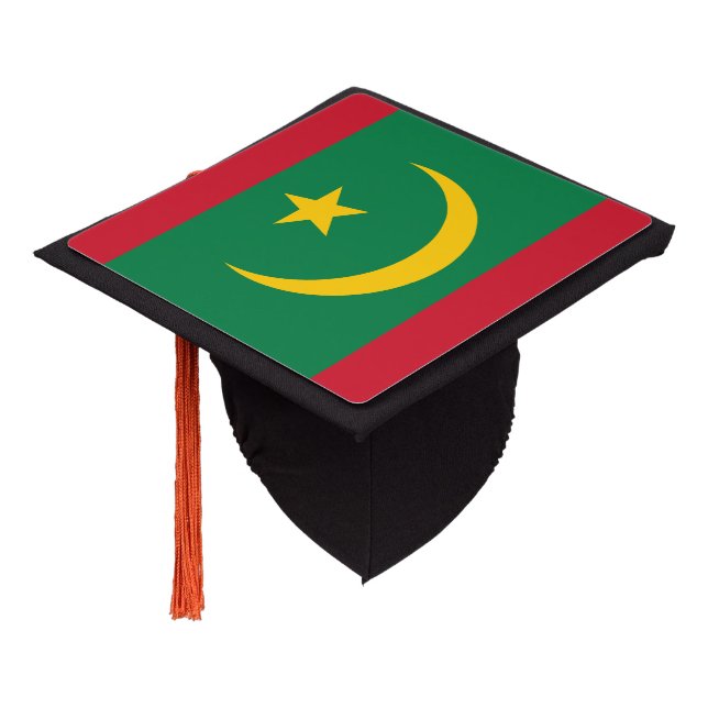 Toque De Diplômé Drapeau de la Mauritanie (Incliné)