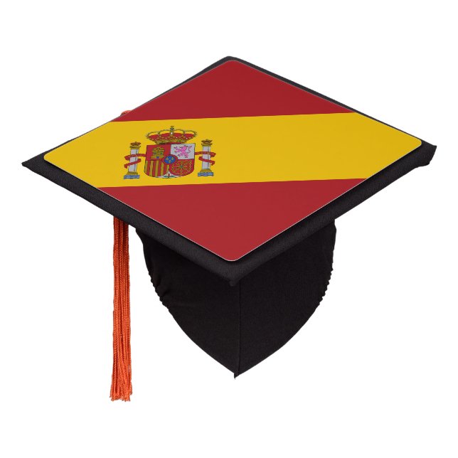 Toque De Diplômé Drapeau de l'Espagne (Incliné)