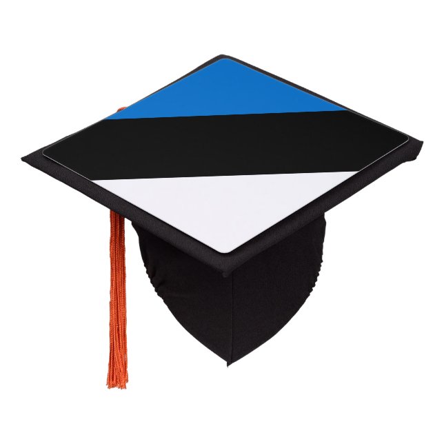 Toque De Diplômé Drapeau de l'Estonie (Incliné)