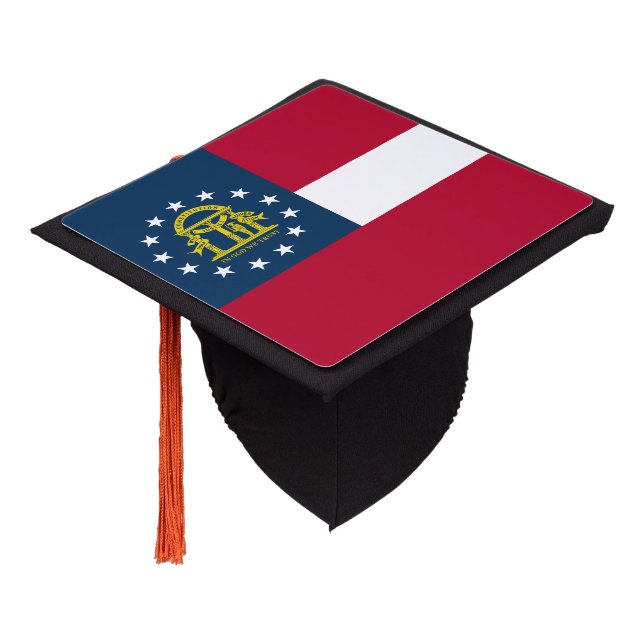 Toque De Diplômé Drapeau de l'État de Géorgie (Incliné)