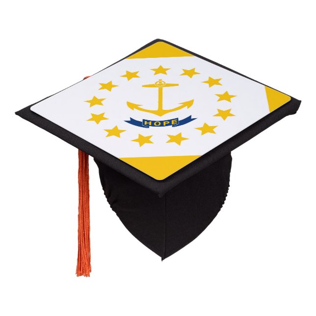 Toque De Diplômé Drapeau de l'État de Rhode Island (Incliné)