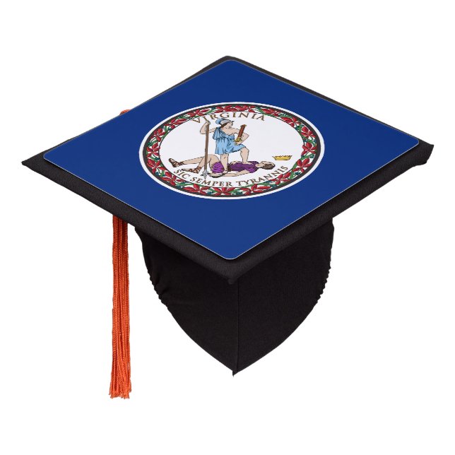 Toque De Diplômé Drapeau de l'État de Virginie (Incliné)