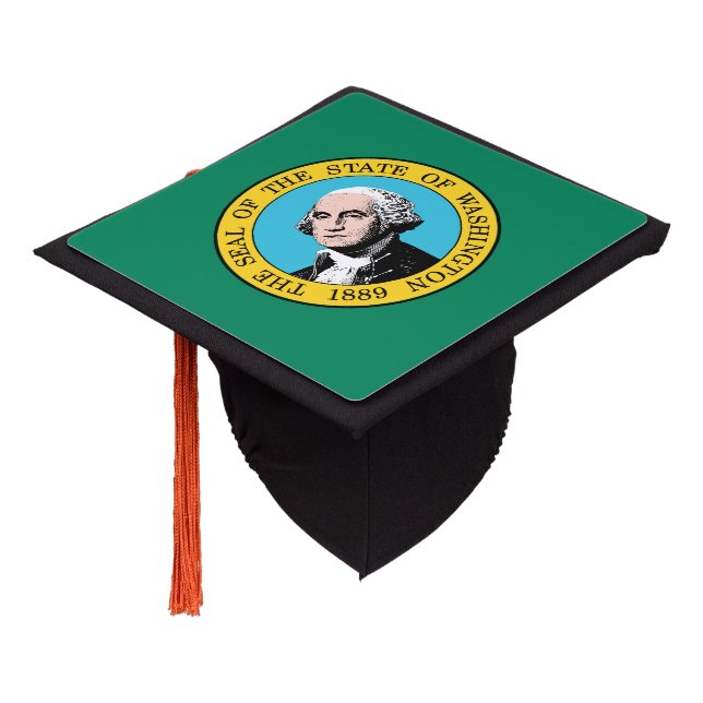 Toque De Diplômé Drapeau de l'État de Washington (Incliné)