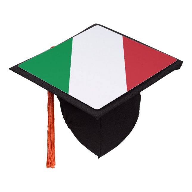 Toque De Diplômé Drapeau de l'Italie (Incliné)