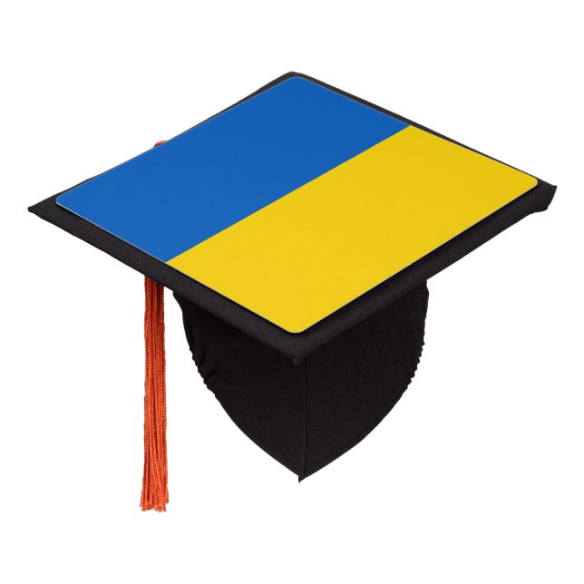 Toque De Diplômé Drapeau de l'Ukraine (Incliné)