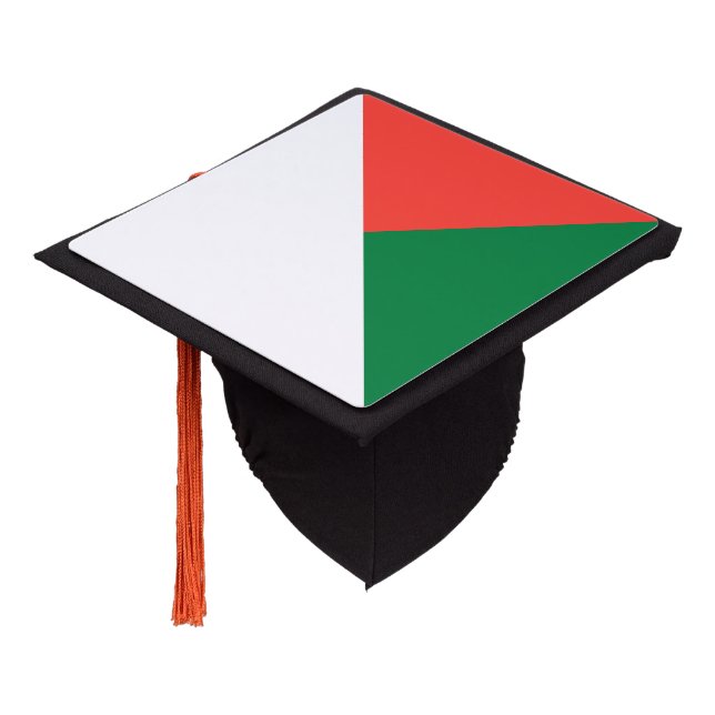 Toque De Diplômé Drapeau de Madagascar (Incliné)