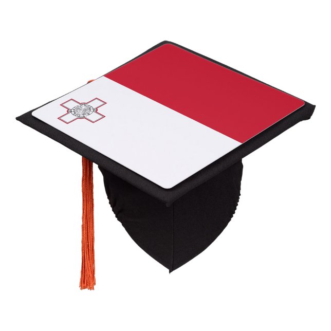 Toque De Diplômé Drapeau de Malte (Incliné)