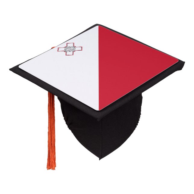 Toque De Diplômé Drapeau de Malte (Incliné)
