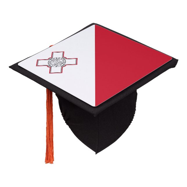 Toque De Diplômé Drapeau de Malte (Incliné)