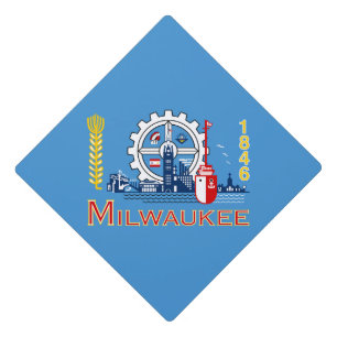 Toque De Diplômé Drapeau de Milwaukee, Wisconsin