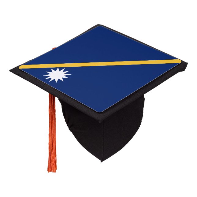 Toque De Diplômé Drapeau de Nauru (Incliné)
