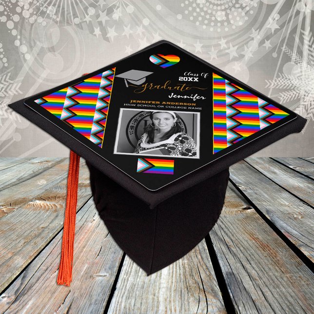 Toque De Diplômé Drapeau de progression LGBTQ Graduated & Rainbow P (Créateur téléchargé)