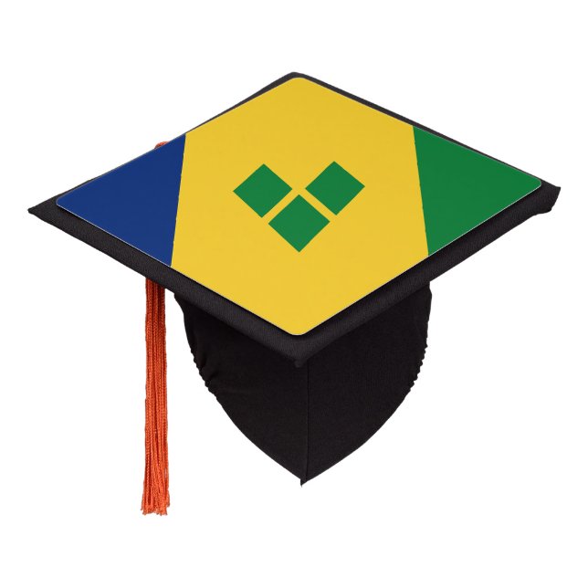 Toque De Diplômé Drapeau de Saint-Vincent (Incliné)