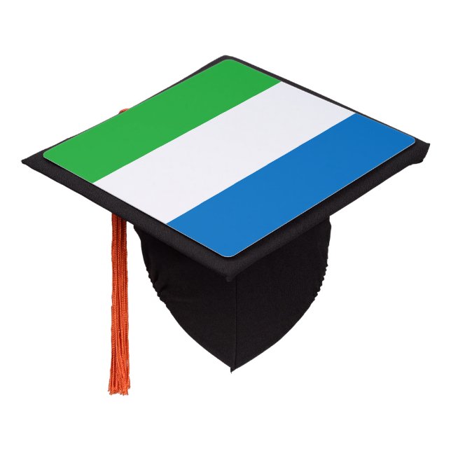 Toque De Diplômé Drapeau de Sierra Leone (Incliné)