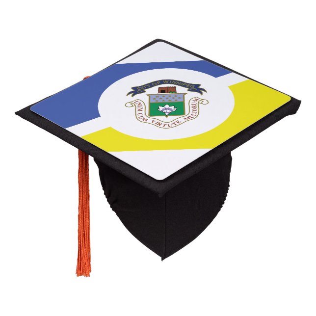 Toque De Diplômé Drapeau de Winnipeg (Manitoba) (Incliné)