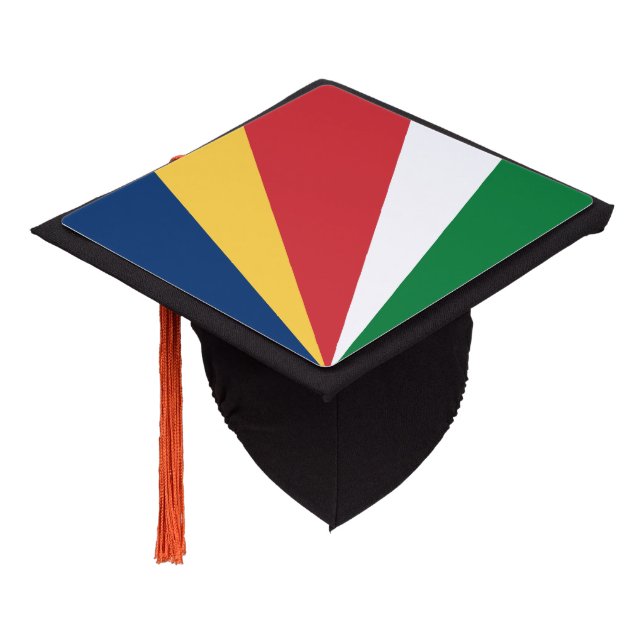 Toque De Diplômé Drapeau des Seychelles (Incliné)