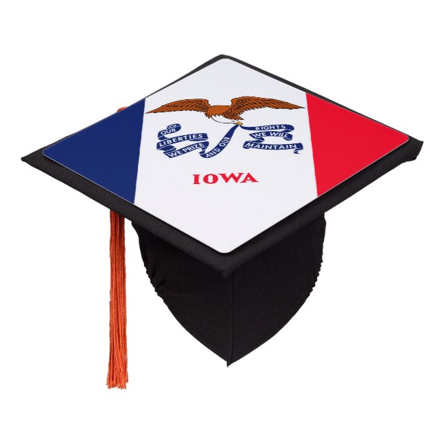 Toque De Diplômé Drapeau d'État Iowa (Incliné)