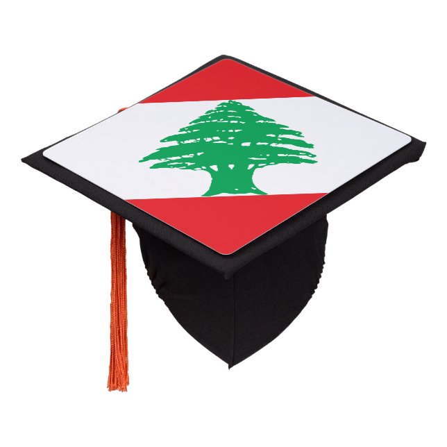 Toque De Diplômé Drapeau du Liban (Incliné)