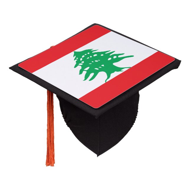 Toque De Diplômé Drapeau du Liban (Incliné)
