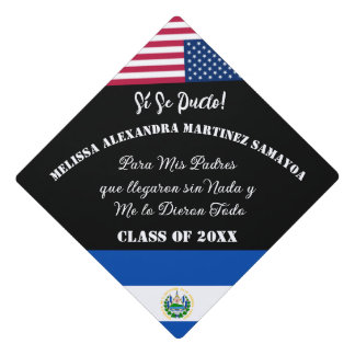 Toque De Diplômé Drapeau du Salvador et drapeau des États-Unis Cita