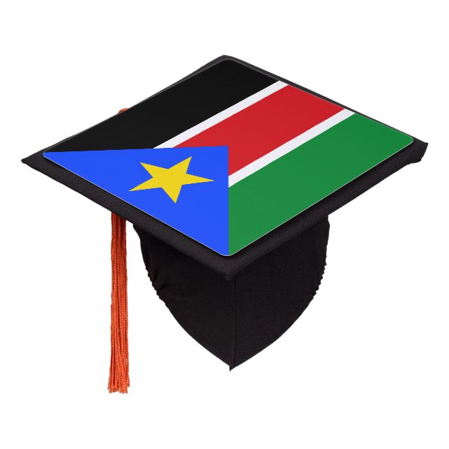 Toque De Diplômé Drapeau du Soudan du Sud (Incliné)