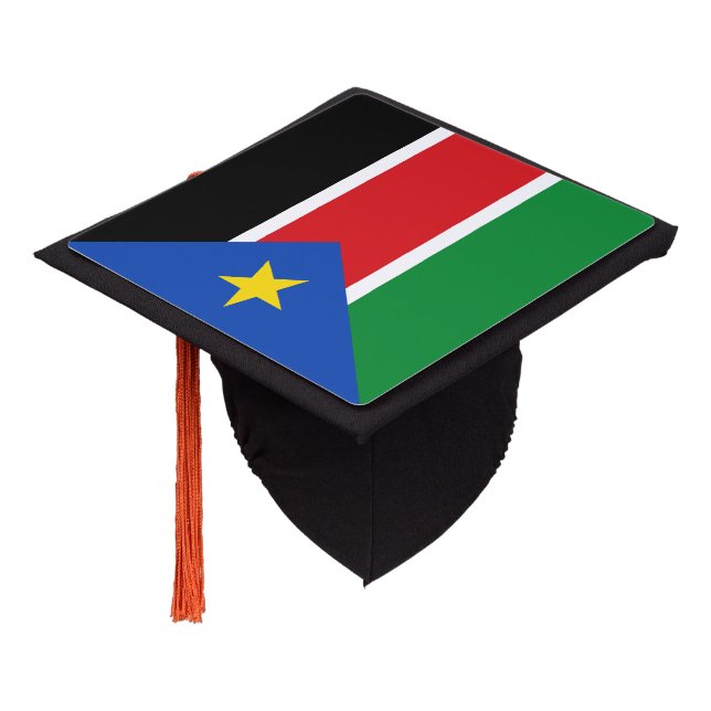 Toque De Diplômé Drapeau du sud du Soudan (Incliné)