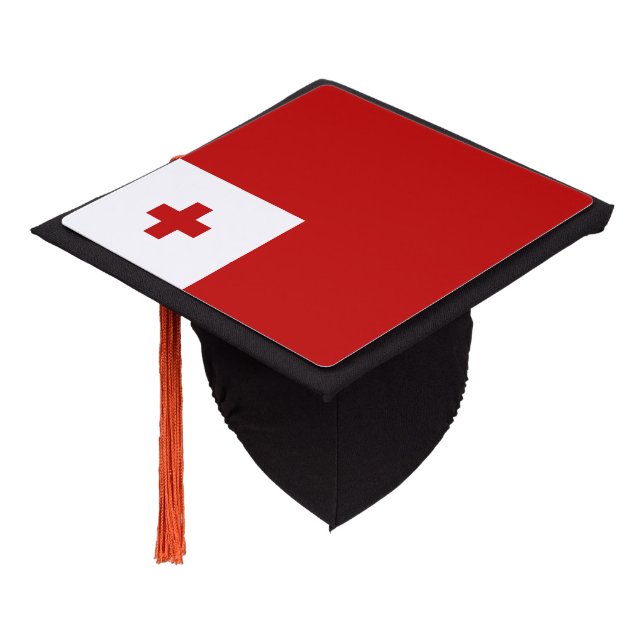 Toque De Diplômé Drapeau du Tonga (Incliné)