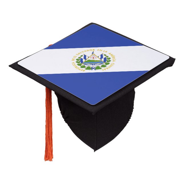 Toque De Diplômé Drapeau El Salvador (Incliné)