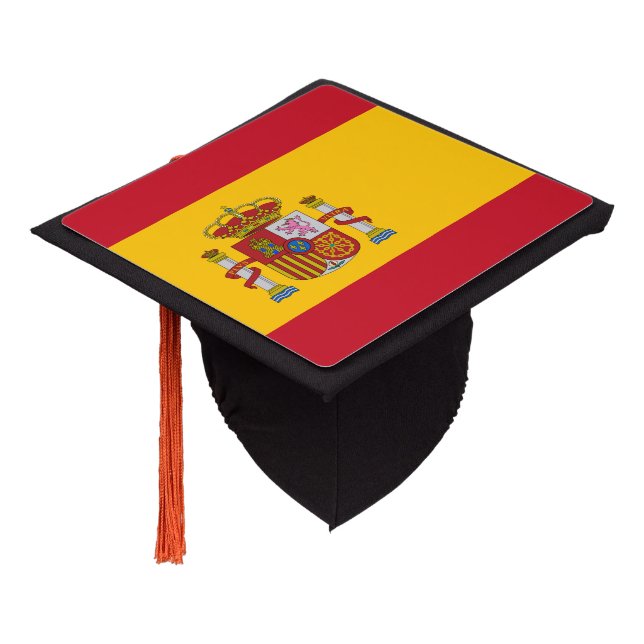 Toque De Diplômé Drapeau espagnol (Incliné)