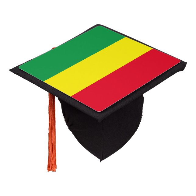 Toque De Diplômé Drapeau éthiopien Rasta Graduation (Incliné)