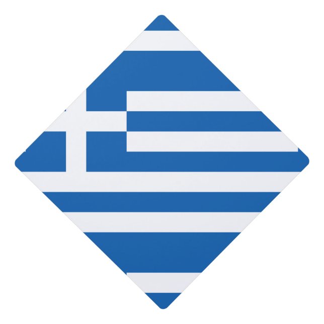 Toque De Diplômé Drapeau grec (Devant)