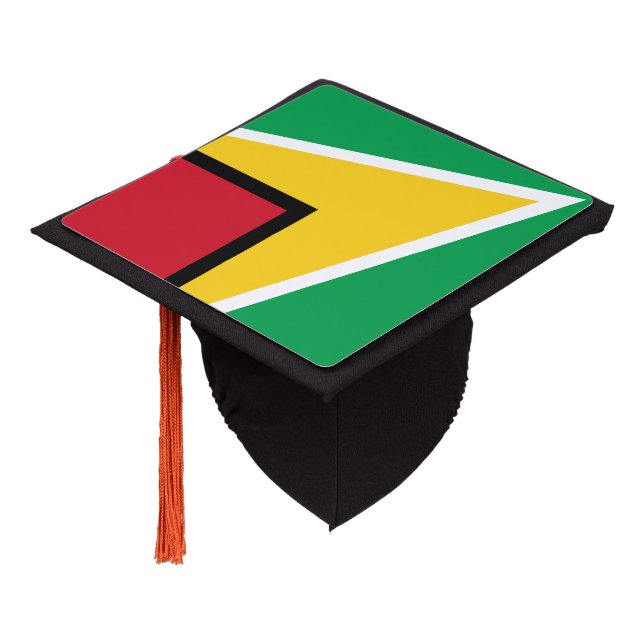 Toque De Diplômé Drapeau Guyana (Incliné)