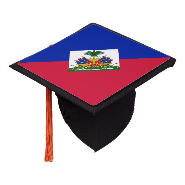 Toque De Diplômé Drapeau haïtien (Incliné)