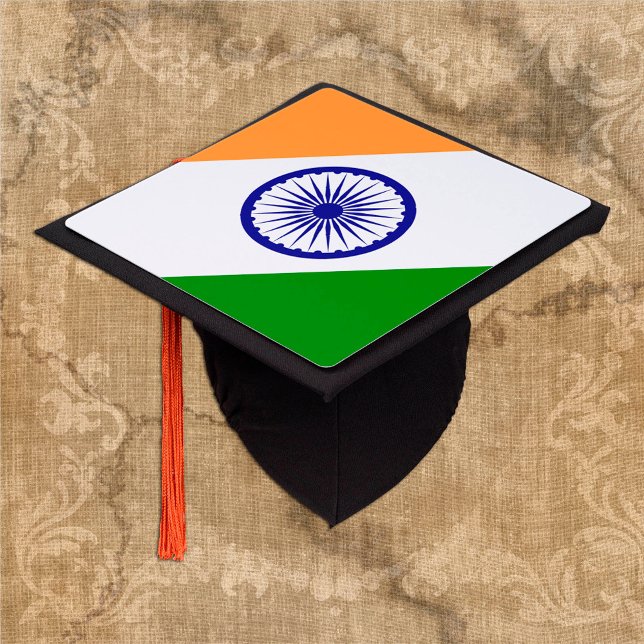 Toque De Diplômé Drapeau indien et indien - Étudiants /Casquette un (Créateur téléchargé)