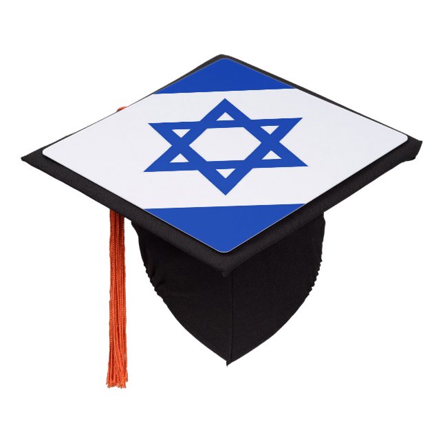 Toque De Diplômé Drapeau Israël (Incliné)