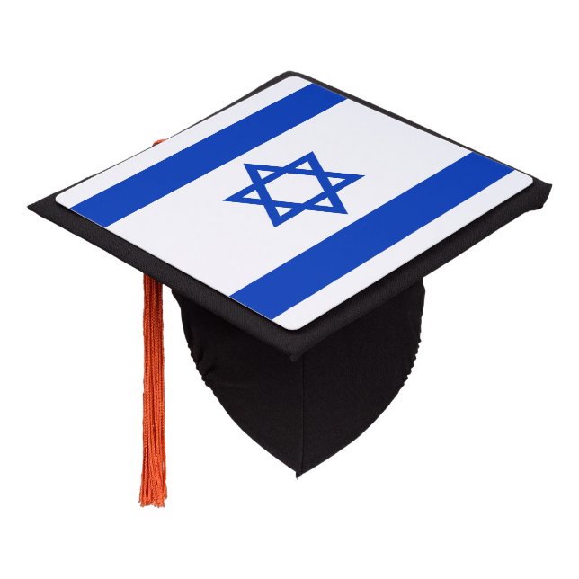 Toque De Diplômé Drapeau Israël (Incliné)
