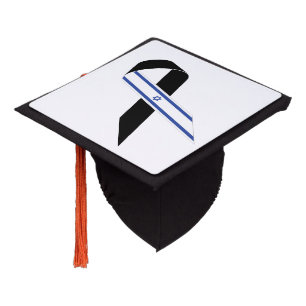 Toque De Diplômé Drapeau israélien ruban noir
