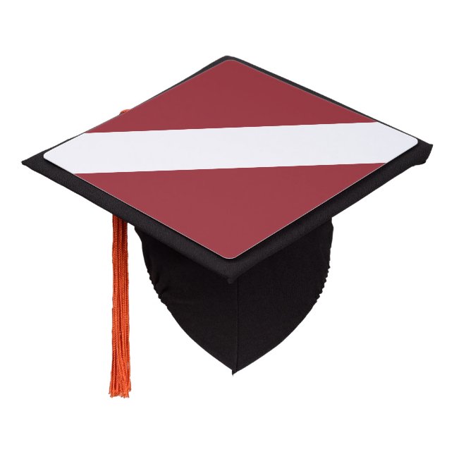 Toque De Diplômé Drapeau letton (Incliné)