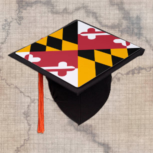 Toque De Diplômé Drapeau Maryland & Maryland, Étudiants /Casquette 