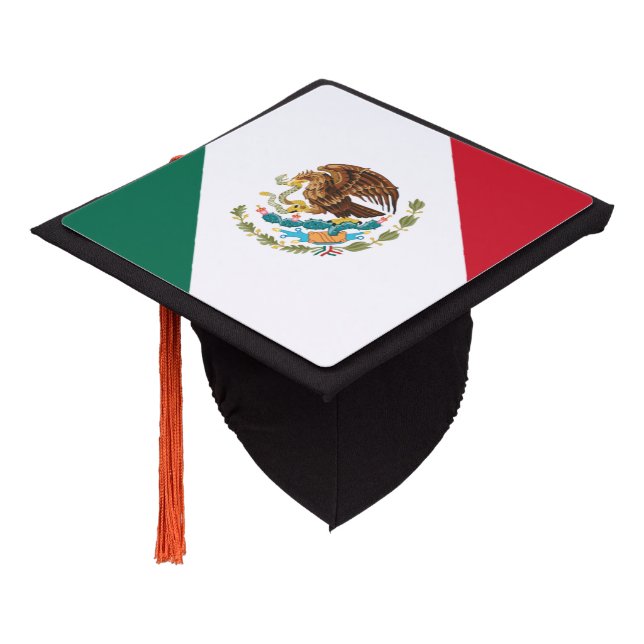Toque De Diplômé Drapeau mexicain (Incliné)
