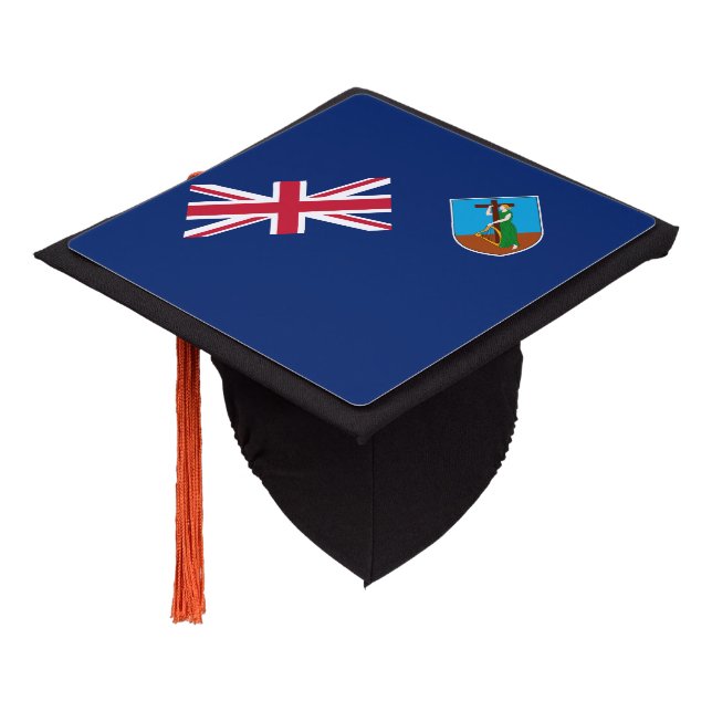 Toque De Diplômé Drapeau Montserrat (Incliné)