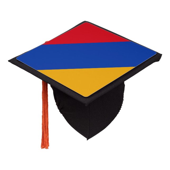 Toque De Diplômé Drapeau patriotique arménien (Incliné)