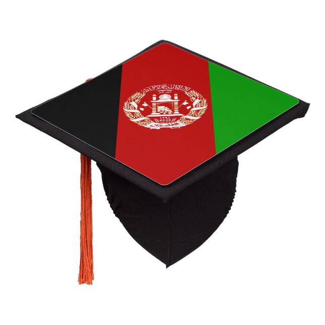 Toque De Diplômé Drapeau patriotique de l'Afghanistan (Incliné)