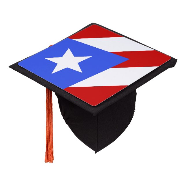 Toque De Diplômé Drapeau Porto Rico (Incliné)