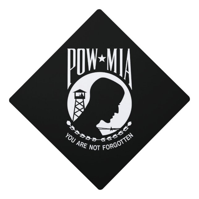 Toque De Diplômé Drapeau POW MIA : Soldats disparus de la guerre du (Devant)