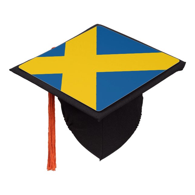 Toque De Diplômé Drapeau suédois - Étudiants/Université (Incliné)